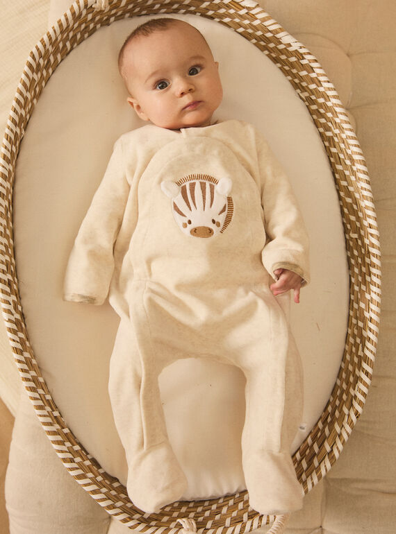 Tutina pigiama in ciniglia con zebra  MOSES / 25E0NG22GREA011