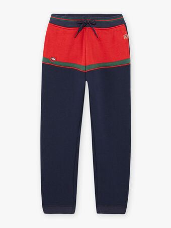 Pantaloni sportivi navy, rosso e verde bambino BODIDAGE / 21H3PGM2PANC228