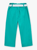 Pantaloni morbidi in popeline verde LAPANETTE / 24H2PFI2PANG624