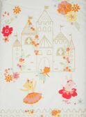 Parure da letto ecrù principessa con stampa a fiori TIPARURCHA / 20EZEN72PLC000
