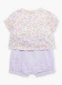 Body, bloomer e fascia lilla con stampa fiori FORINE / 23E0CFT2ENSH700