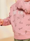 Felpa rosa con stampa animali FAGETIENNE / 23E1BGD2SWED332