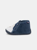 Scarpina blu con muso d'orso bianco per neonato NEANTOINE / 25F10BG31CHP070