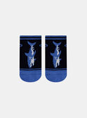 Calze blu con motivo jacquard e motivo squalo in jersey KLOCHAGE / 24E4PGS1SOQC234