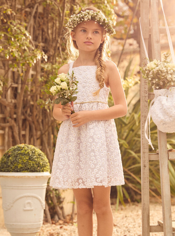 Abito in tulle con fiori ricamati MRELEFETTE / 25E2PFL3ROB001