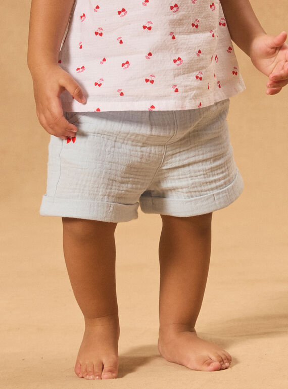 Shorts in doppia garza di cotone MAURA / 25E1BFQ1SHO706