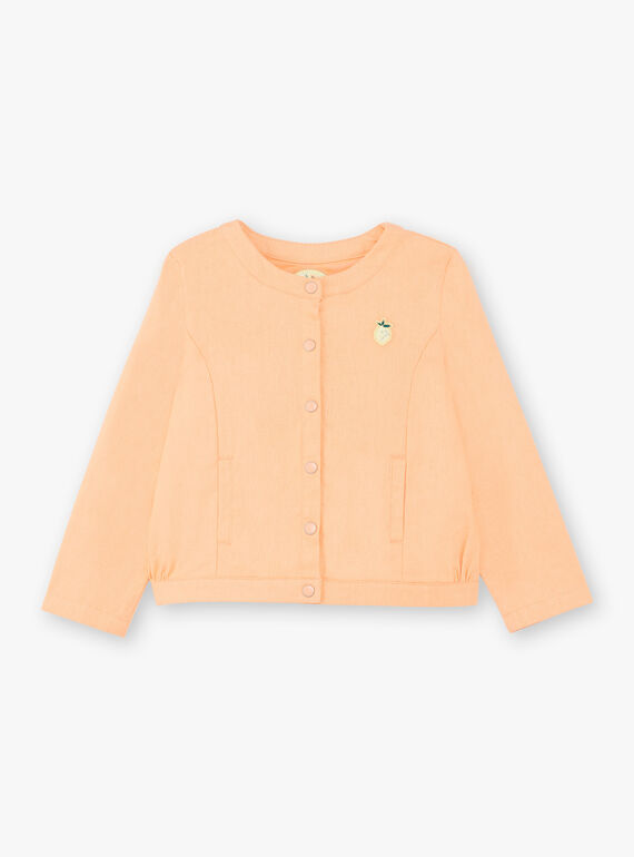 Giacca arancione bambina ZIJAKETTE / 21E2PFO1VES406
