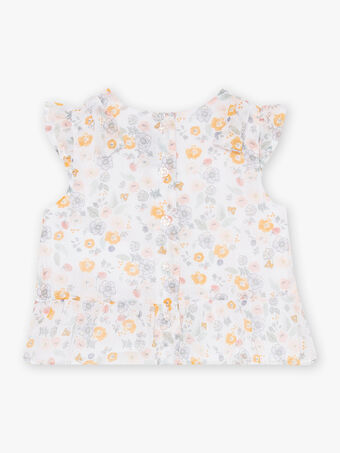 Camicia con stampa a fiori e volant neonata CYAMELIE / 22E1BF11CHE001