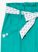Pantaloni morbidi in popeline verde LAPANETTE / 24H2PFI2PANG624