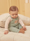 Set body, salopette e calze kaki e nocciola LOIC / 24H0CG12ENS604
