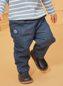 Pantaloni in denim blu con toppe LADORIAN / 24H1BGJ1JEAP274