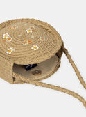 Borsa di paglia a tracolla con stampa fiori multicolore KLOSAKETTE / 24E4PFS1BESI812