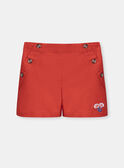 Short rosso per bambina KESHORETTE / 24E2PF41SHO050