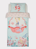 Parure da letto turchese e rosa motivo sirena TIPARURSIR2 / 20EZEN71PLR213