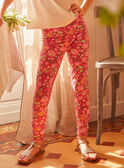 Leggings rosa con motivi floreali KLELEGETTE / 24E2PFO1LGD318