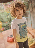T-shirt tie & dye gialla motivo dinosauro fantasia bambino CATICHAGE / 22E3PGB2TMC116