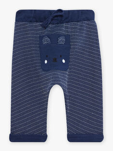 Pantaloni sportivi navy in tubique neonato CAANTONIN / 22E1BG71JGB070