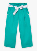 Pantaloni morbidi in popeline verde LAPANETTE / 24H2PFI2PANG624