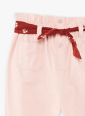 Pantaloni nude e cintura con stampa a fiori bambina CAPATETTE / 22E2PF71PAND319