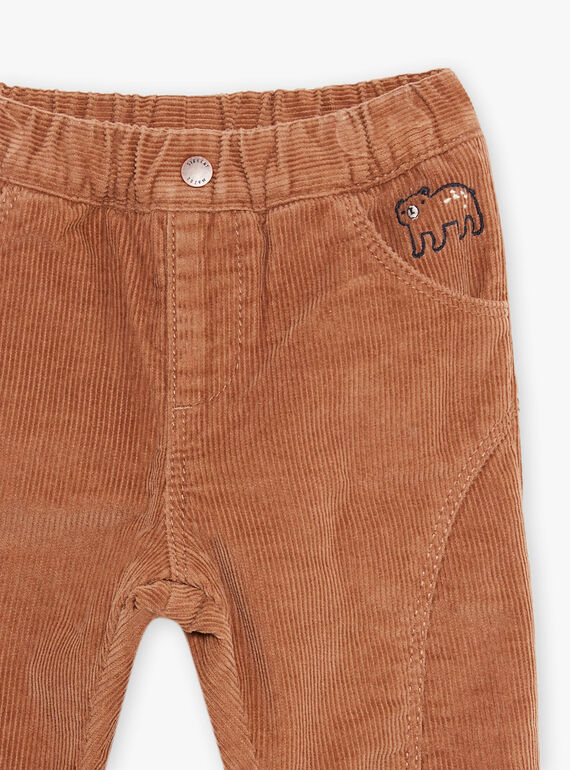 Pantaloni in velluto a costine marrone DASCOTT / 22H1BGY1PAN804