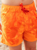 Shorts da bagno arancioni con motivo magico  MRUMOUAGE / 25E4PGC7MAIE405
