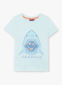T-shirt blu con motivo squalo ZUZAGE1 / 21E3PGL3TMC614