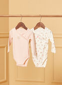 2 body ecrù e rosa cipria in cotone LOELINE / 24H0NF11BOD001