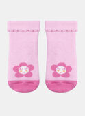 Calze rosa con motivo fiore KABRITNEY / 24E4BF33SOQD314