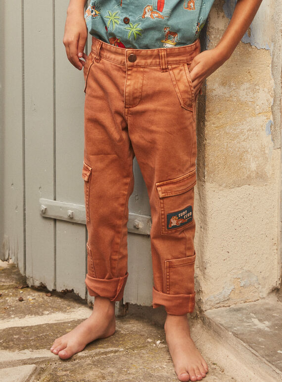 Pantalone cargo color terracotta KROPANTAGE / 24E3PGE1PAN408