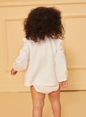 Body a blusa écru con volant LACOLINE / 24H1BFJ1BOD001
