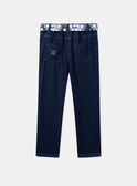 Jeans a sigaretta blu con cintura con stampa floreale LEJINETTE / 24H2PFJ1JEAK005