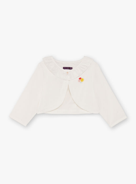 Cardigan ecrù bambina TAYEPETTE / 20E2PFZ1CAR001