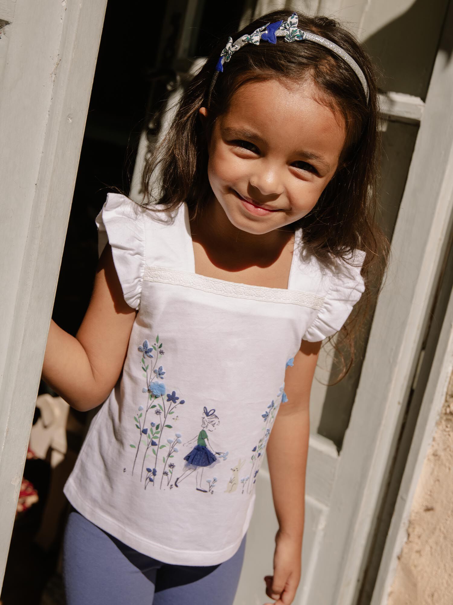 T shirt con ricami fantasia Ragazza Sergent Major