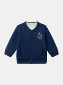 Cardigan double face blu ed écru LADRISTO / 24H1BGJ1GILC230