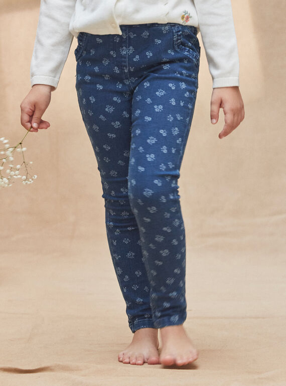 Pantaloni slim in denim blu a fiori  KRIZETTE 1 / 24E2PFB2JEAP269