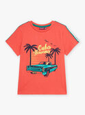 T-shirt rossa motivo spiaggia bambino COACAGE / 22E3PGM1TMC506