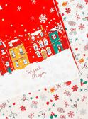 Parure da letto natalizia rossa con federa quadrata SACOUETTE / 19HZENS1PLC511