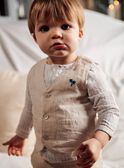 Giacca beige senza maniche in lino FAEDOUARD / 23E1BGI1VSMA013