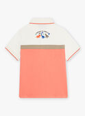Polo ecrù e corallo bambino CUWIAGE / 22E3PGP1POL001
