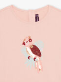 T-shirt rosa con motivo pappagallo FITETETTE / 23E2PFD2TMCD300