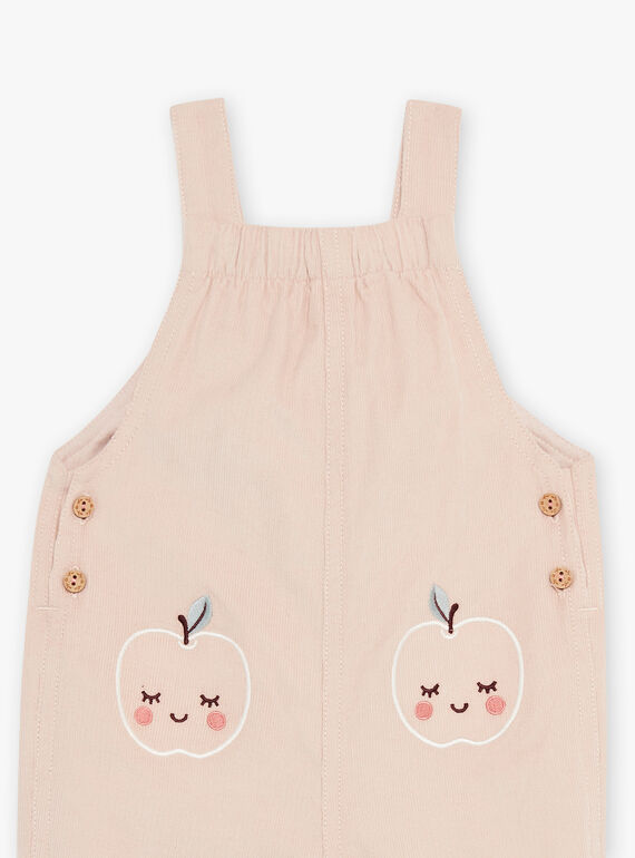 Salopette in velluto a costine beige rosato DAKLELIA / 22H1BFR1SAL801