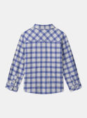Camicia a quadri blu MEMINAGE / 25E3PG81CHM001