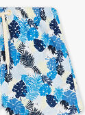 Shorts blu con stampa foglie neonato CILEO / 22E4BGO1MAI701