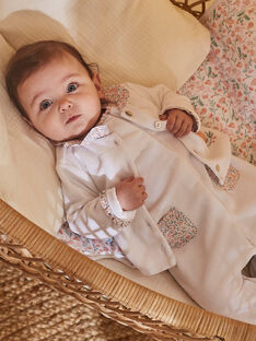 Completo tuta e giacca in velluto con dettagli stampati nascita bambina COLOMBINE / 22E0NFC2ENS000