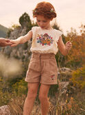 Shorts beige ricamati con pinces KISHORETTE / 24E2PFC1SHO804