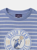 T-shirt a righe con scimmia MEMONKAGE / 25E3PG81TMC221