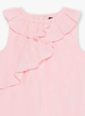 Abito in popeline rosa con ricami conchiglie e bloomer neonata CASOLEIL / 22E1BFN1ROBD315