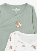 2 body in cotone ecrù e kaki LOUIS / 24H0NG11BOD001