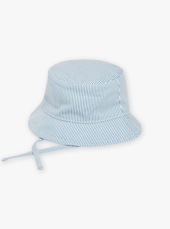 Cappello alla pescatora con righe blu FAENZO / 23E4BGI1CHAC218