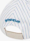 Cappellino a righe beige e blu FRECASAGE / 23E4PGI2CHA000
